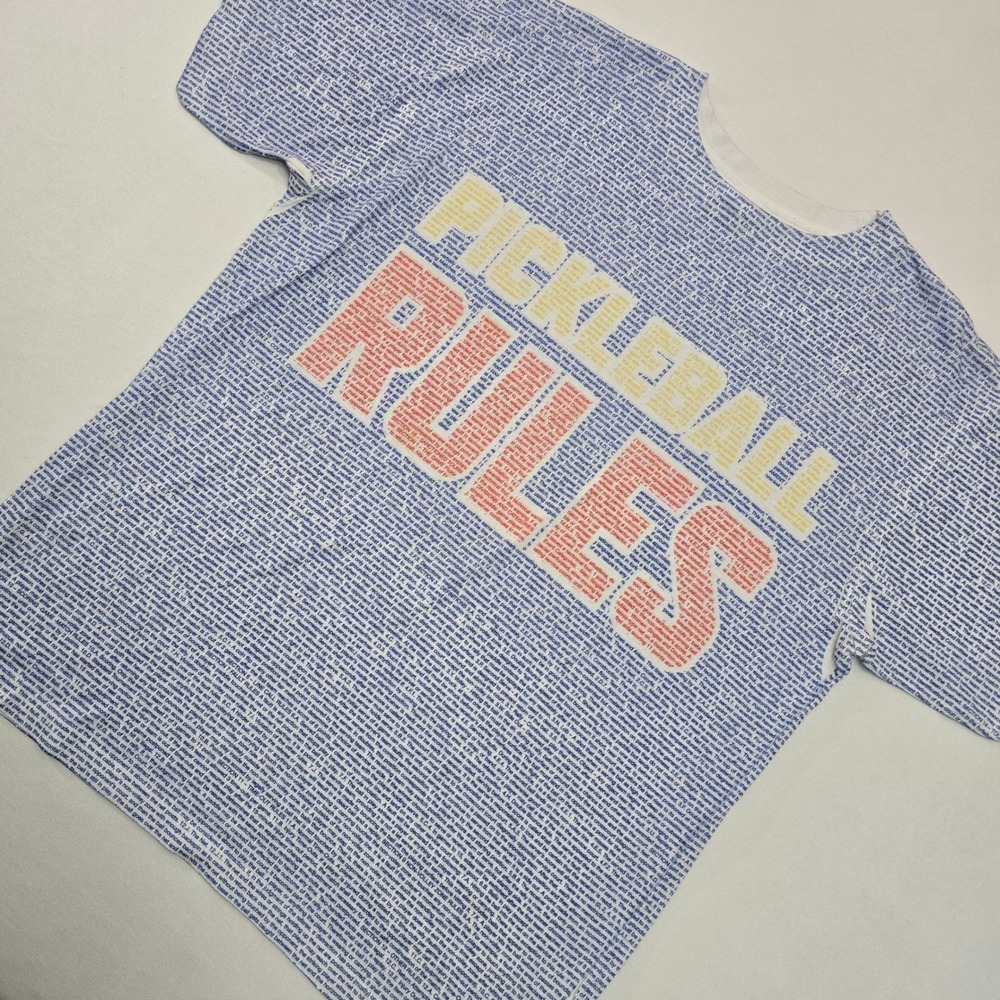 Vapor Apparel Pickleball Rulebook All Over Print Performance Shirt Mens XL White